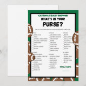 Football Baby shower spel, Voetbal - bewerkbare na Kaart (Voorkant / Achterkant)