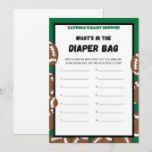 Football Baby shower spel, Voetbal - bewerkbare na Kaart (Voorkant / Achterkant)