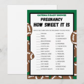 Football Baby shower spel, Voetbal - bewerkbare na Kaart (Voorkant / Achterkant)