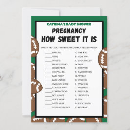 Football Baby shower spel, Voetbal - bewerkbare na Kaart