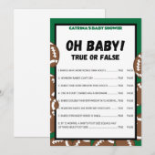 Football Baby shower spel, Voetbal - bewerkbare na Kaart (Voorkant / Achterkant)