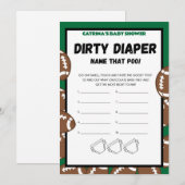 Football Baby shower spel, Voetbal - bewerkbare na Kaart (Voorkant / Achterkant)