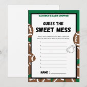 Football Baby shower spel, Voetbal - bewerkbare na Kaart (Voorkant / Achterkant)