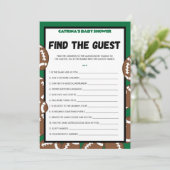 Football Baby shower spel, Voetbal - bewerkbare na Kaart (Staand voorkant)