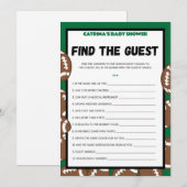 Football Baby shower spel, Voetbal - bewerkbare na Kaart (Voorkant / Achterkant)