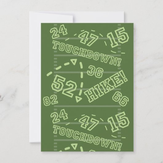 Football Baby shower Tailgate koppels Spel Dag Kaart (Achterkant)