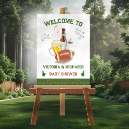 Football Baby shower Tailgate koppels Spel Dag Poster