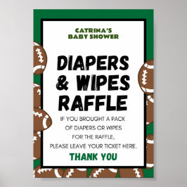 Football Baby shower teken Poster