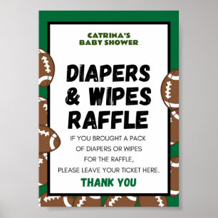 Football Baby shower teken Poster