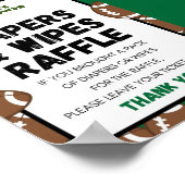 Football Baby shower teken Poster (Hoek)