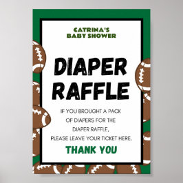 Football Baby shower teken Poster