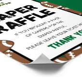 Football Baby shower teken Poster (Hoek)