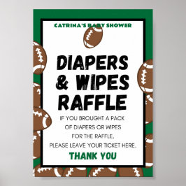 Football Baby shower teken Poster
