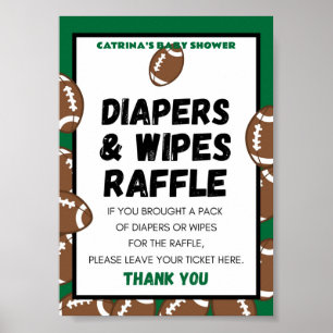 Football Baby shower teken Poster