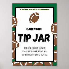 Football Baby shower teken Poster
