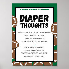 Football Baby shower teken Poster
