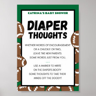Football Baby shower teken Poster