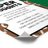 Football Baby shower teken Poster (Hoek)