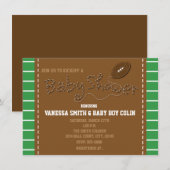 FOOTBALL BABY SHOWER Typografie Party Invitation Kaart (Voorkant / Achterkant)