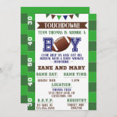 Football Baby shower Uitnodiging (Voorkant / Achterkant)
