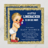 Football Baby shower Uitnodiging (Voorkant / Achterkant)