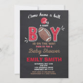 Football Baby shower Uitnodiging Sport Baby shower (Voorkant)