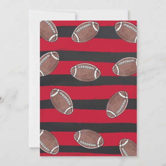 Football Baby shower Uitnodiging Sport Baby shower (Achterkant)