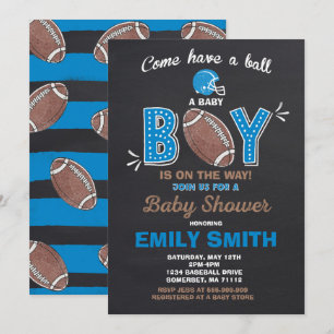 Football Baby shower Uitnodiging Sport Baby shower