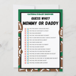 Football Baby shower, Voetbal - bewerkbare naam, 5 Kaart