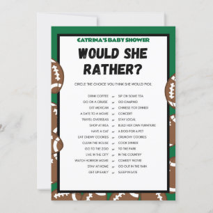 Football Baby shower, Voetbal - bewerkbare naam, 5 Kaart