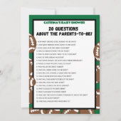 Football Baby shower, Voetbal - bewerkbare naam, 5 Kaart (Voorkant)