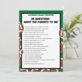 Football Baby shower, Voetbal - bewerkbare naam, 5 Kaart (Staand voorkant)