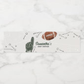 Football Baby shower Waterfles Etiket (Enkel label)