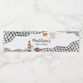 Football Baby Shower Waterfles Etiket (Enkel label)