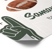 Football Baby shower Welkom Poster (Hoek)