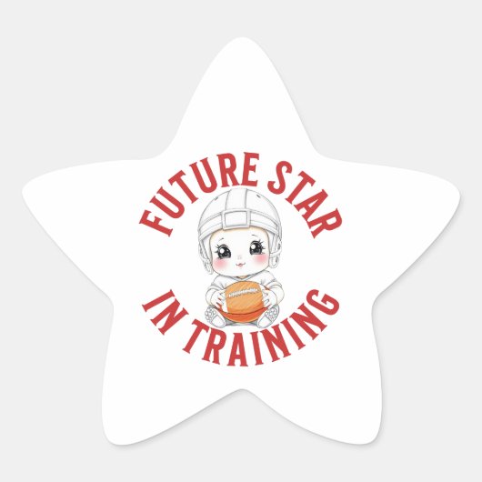 Football Baby Ster Sticker (Voorkant)