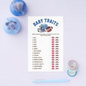 Football Baby Traits Baby shower Spel Flyer (Enkel)