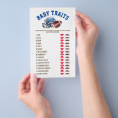 Football Baby Traits Baby shower Spel Flyer (Hand)