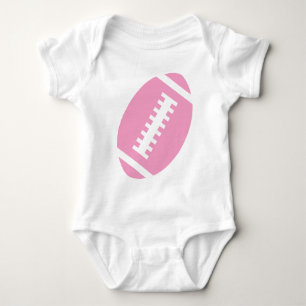 FOOTBALL BABY White Front Pink Football Graphic Romper