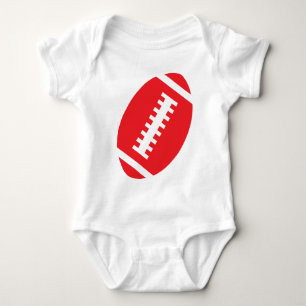FOOTBALL BABY White Voorste rode Football Romper