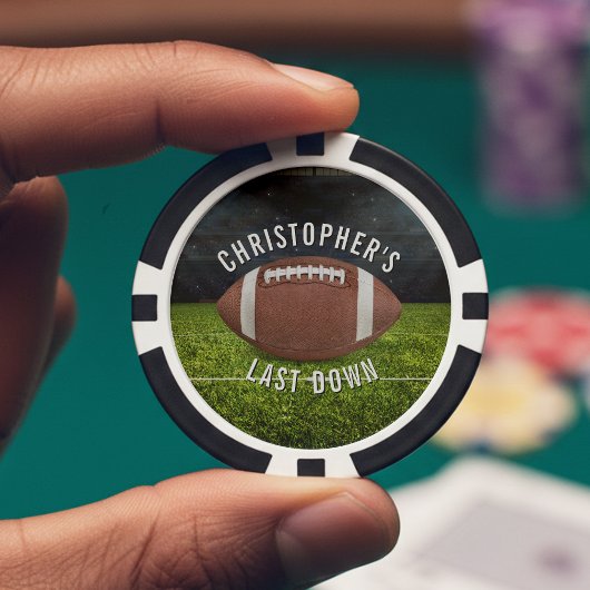 Football Bachelor Party Last Down Poker Chips
