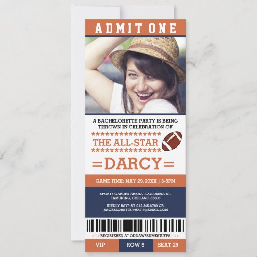 Football Bachelorette Party nodigt uit Kaart (Voorkant)