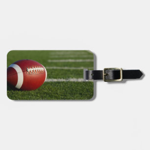 Football Bagagelabel met lederen riem