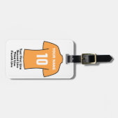 Football Bagagelabel - met oud Shirt (Voorkant horizontaal)