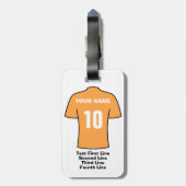 Football Bagagelabel - met oud Shirt (Achterkant verticaal)