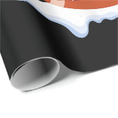 Football bal Snowman Santa Hat Vrolijk Kerstfeest Cadeaupapier (Rol Hoek)