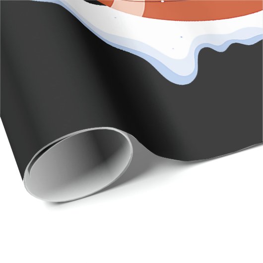 Football bal Snowman Santa Hat Vrolijk Kerstfeest Cadeaupapier (Rol Hoek)