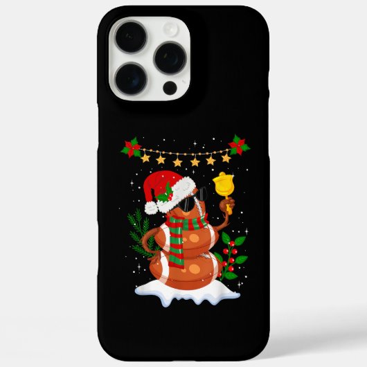 Football bal Snowman Santa Hat Vrolijk Kerstfeest Case-Mate iPhone Case (Achterkant)