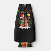 Football bal Snowman Santa Hat Vrolijk Kerstfeest Flesjeskoeler (Achterkant)