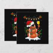 Football bal Snowman Santa Hat Vrolijk Kerstfeest Kaart (Voorkant / Achterkant)